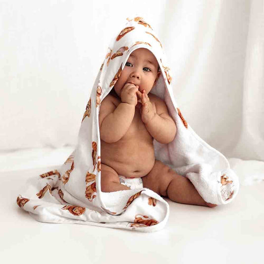 Lion Organic Baby Hooded Towel