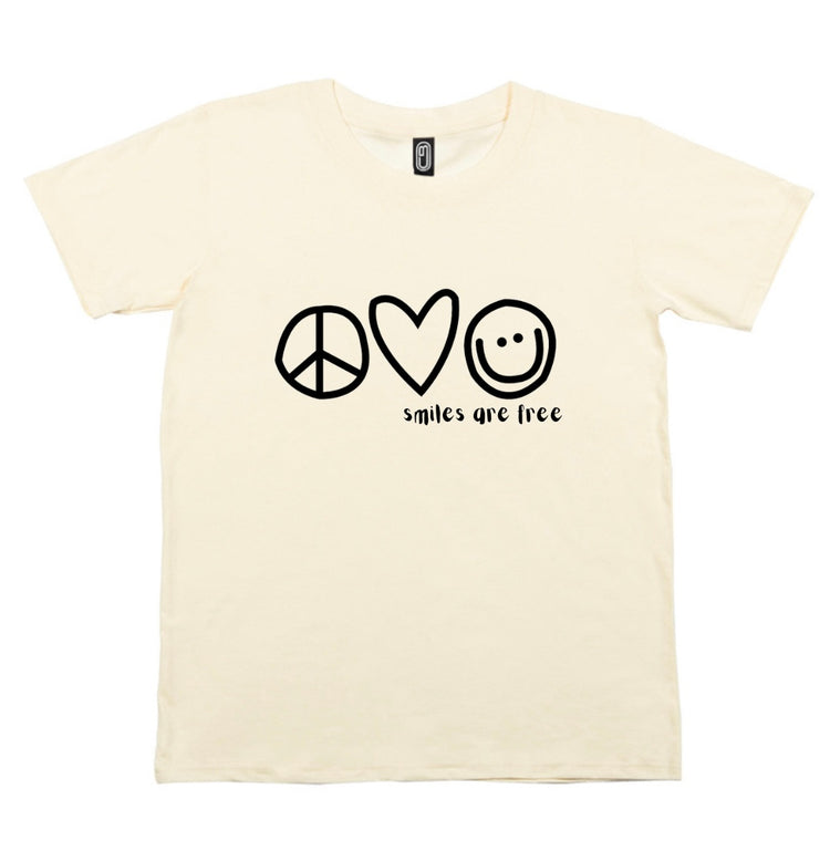 Smiles are Free Tee- Various Colours