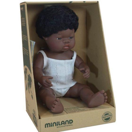 Miniland Doll African Boy 38cm