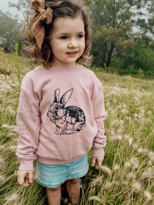 Vintage Bunny Dusty Pink Sweater