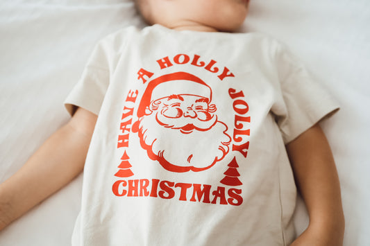 Holly Jolly Santa Christmas Tee/Babysuit