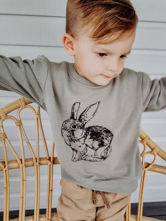 Vintage Bunny Dusty Sage Sweater